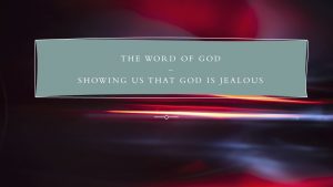 The-Word-of-God-Showing-us-that-God-is-Jealous